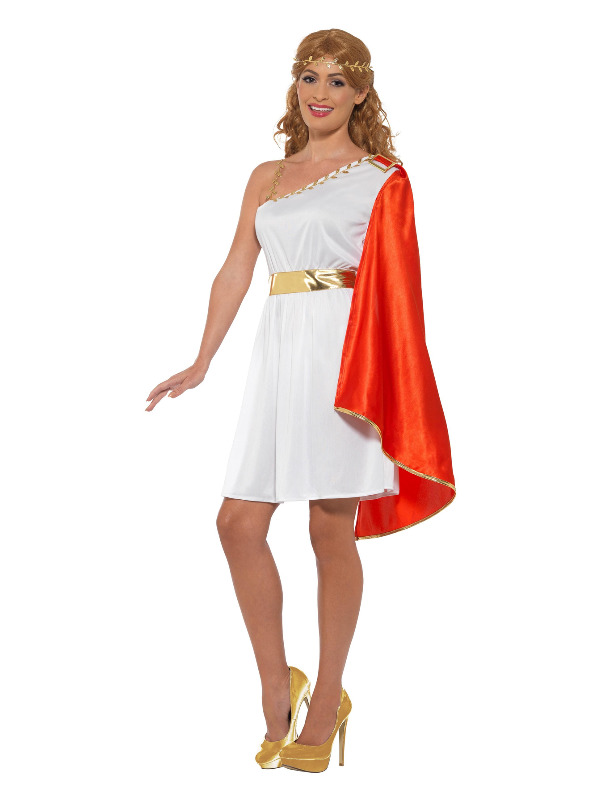 Roman Lady Costume, White & Red