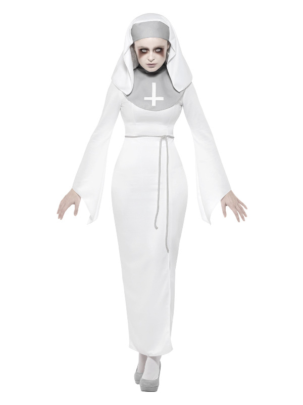 Haunted Asylum Nun Costume, White