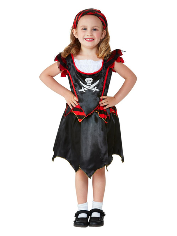 Toddler Pirate Skull & Crossbones Costume, Black