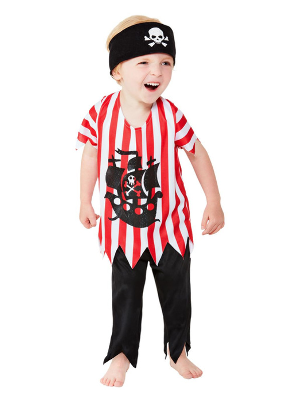 Toddler Jolly Pirate Costume, Multi-Coloured