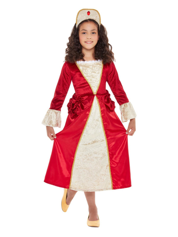 Tudor Princess Costume, Red & Gold