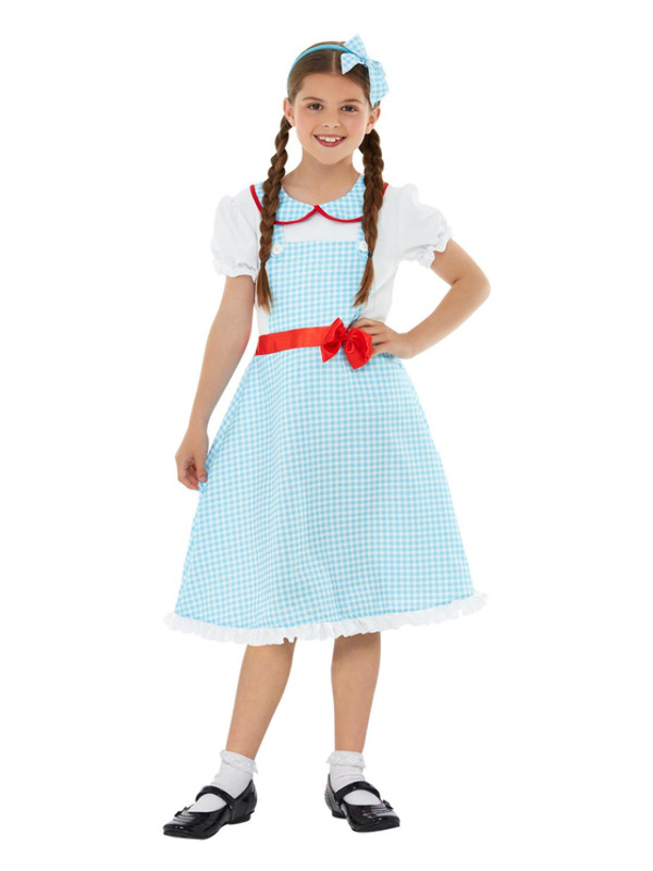 Country Girl Costume, Blue & White