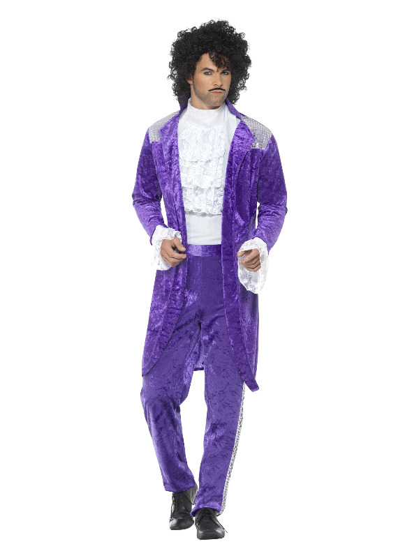 80s Purple Musician Costume, Purple