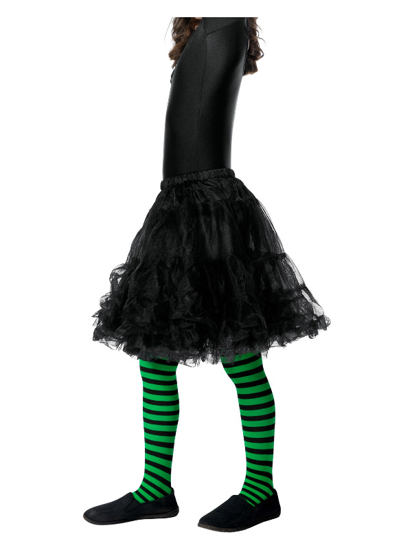 Wicked Witch Tights, Child, Green & Black, Age 6-12