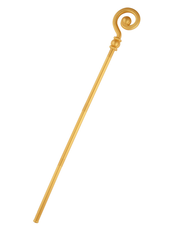 Extendable Crozier Staff, Gold, 4 Pieces, 118cm/46in