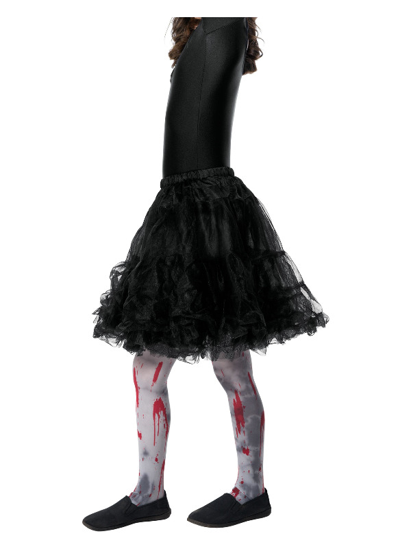 Zombie Dirt Tights, Child, Grey, with Blood Splatter, Age 6-12