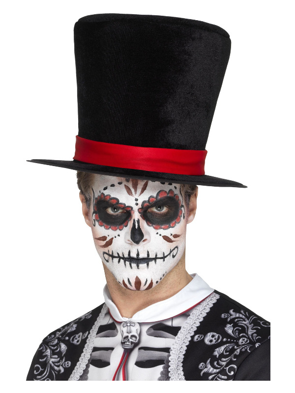 Day of the Dead Top Hat, Black