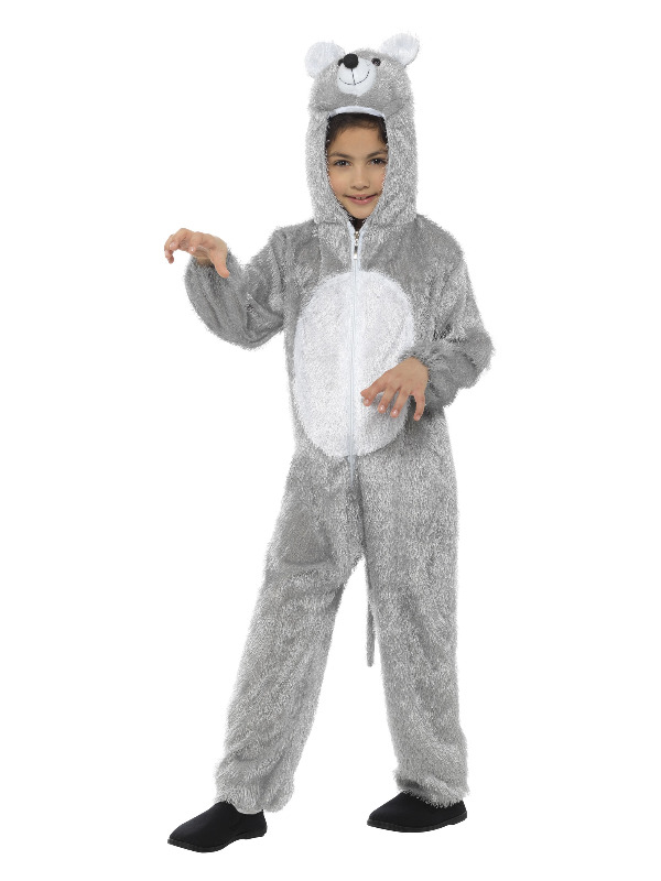 Mouse Costume, Grey, with Hooded Jumpsuit