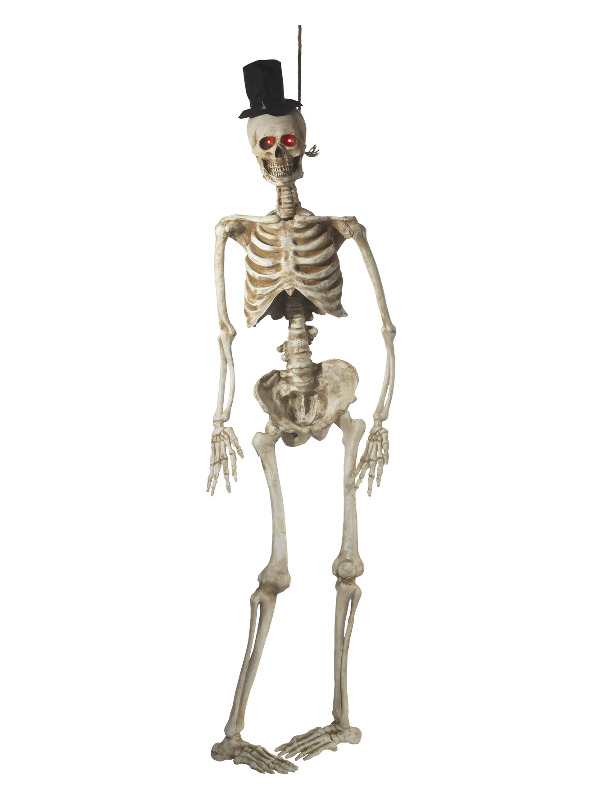 Light Up Latex Hanging Skeleton Groom Decoration, Natural, Battery Operated, 170cm / 67in
