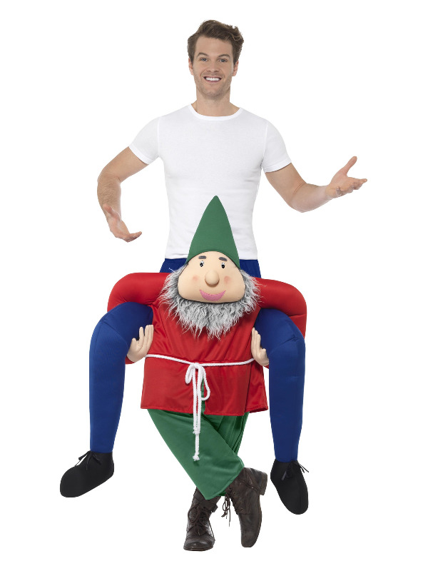 Piggyback Gnome Costume, Green, One Piece Suit with Mock Legs