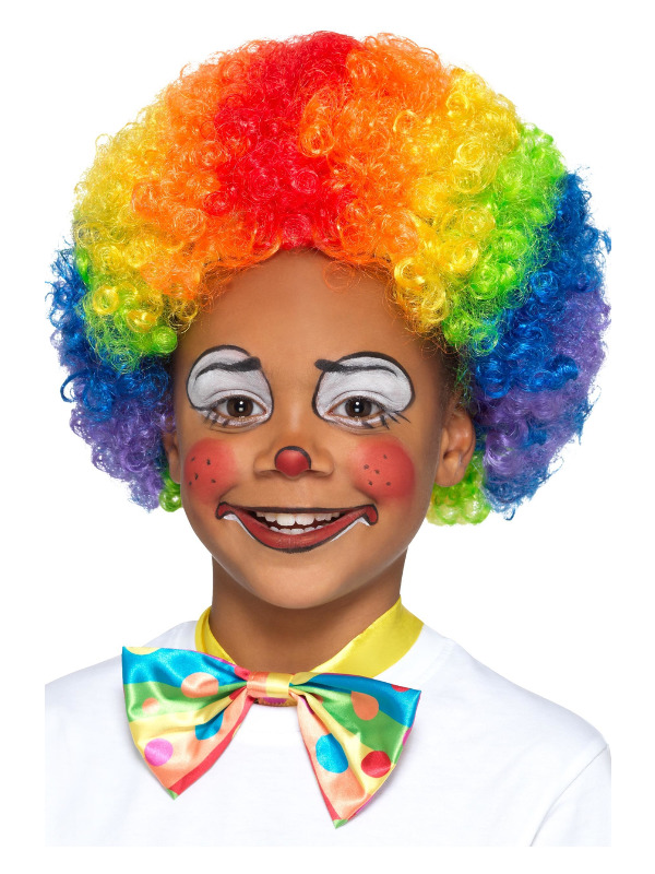 Clown Wig, Multi-Coloured, Kids