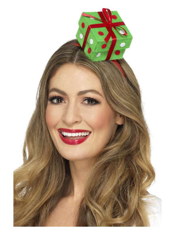 Festive Present Headband, Green
