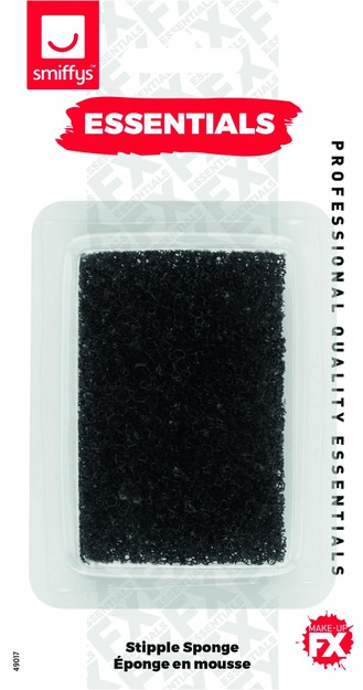 Smiffys Make-Up FX Essentials, Black, Stipple Sponge