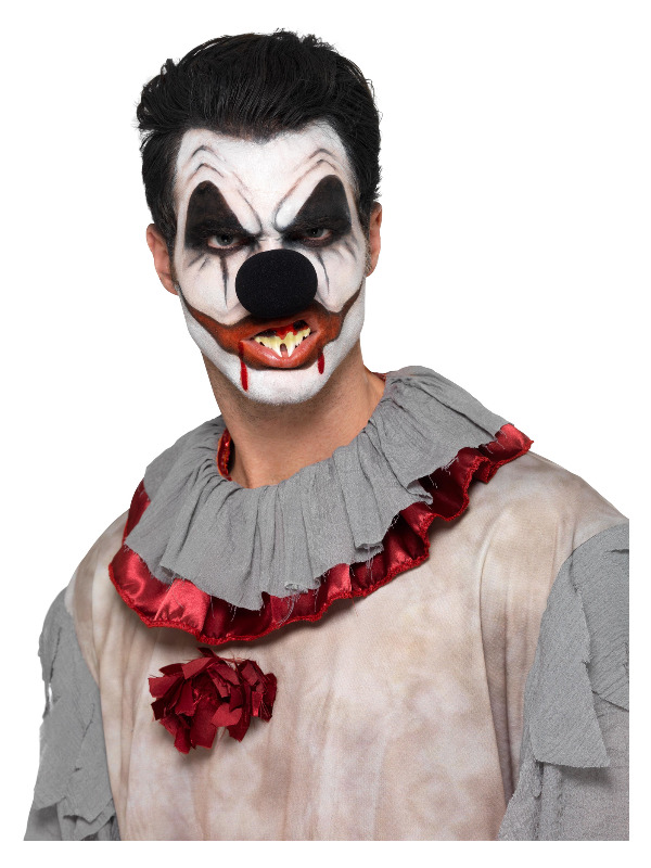 Smiffys Make-Up FX, Killer Clown Kit, Aqua, Multi-Coloured,  Face Paints, Blood, Nose, Teeth & Applicators