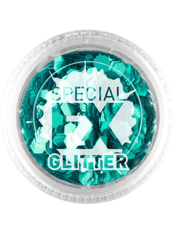 Smiffys Make-Up FX, Aqua,  Confetti Glitter, 2g Loose