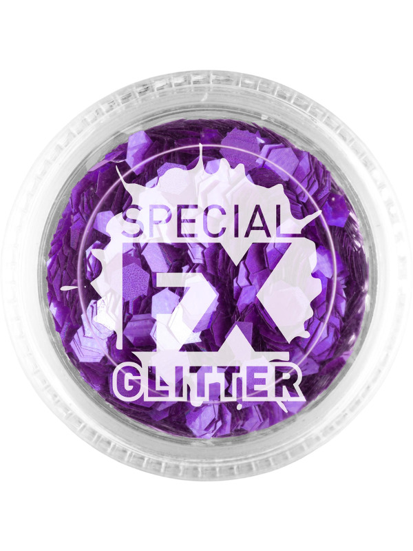 Smiffys Make-Up FX, Purple, Confetti Glitter, 2g, Loose