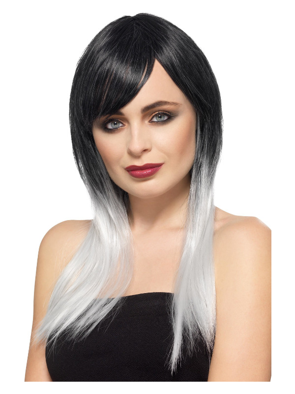 Deluxe Ombre Wig, Grey, Heat Resistant/ Styleable