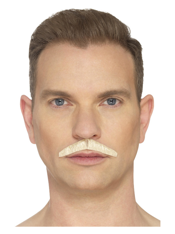 The Pencil Moustache, Blonde, Hand Knotted, Deluxe