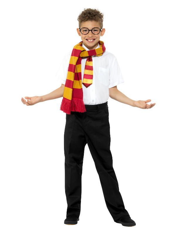 Schoolboy Kit, Gold & Red, with Scarf, Tie & Glasses