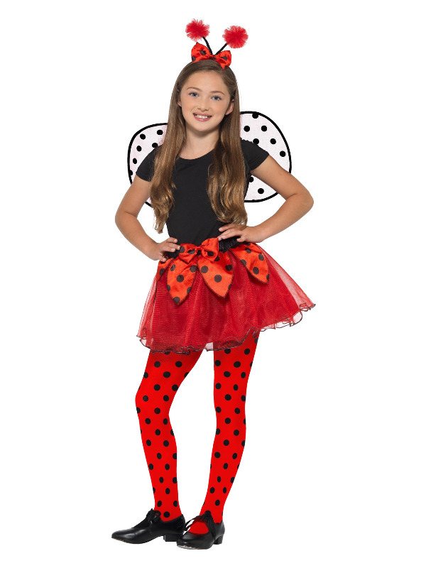 Ladybird Kit, Black & Red, with Tutu, Wings & Headband