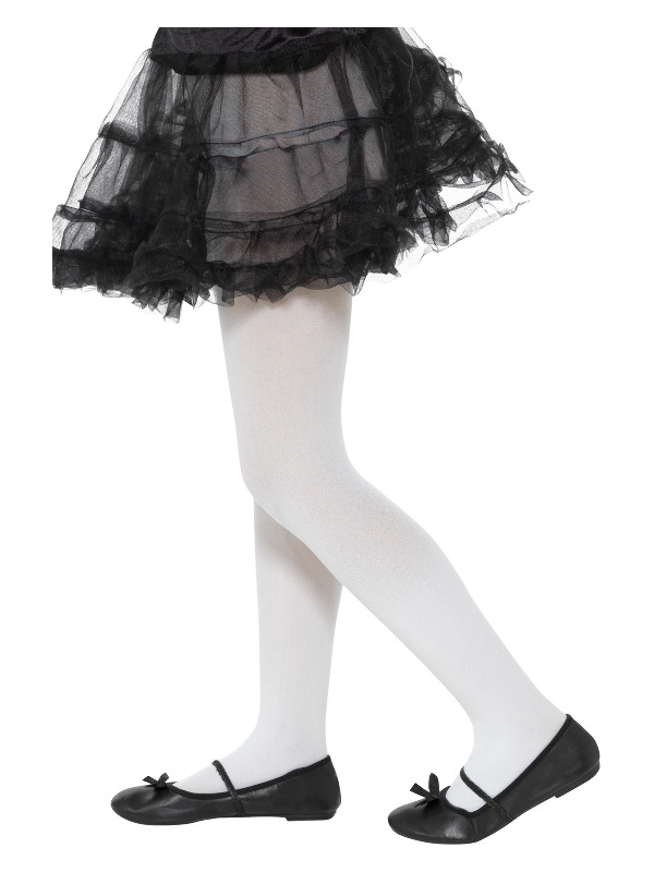 Opaque Tights, White, Age 6-12