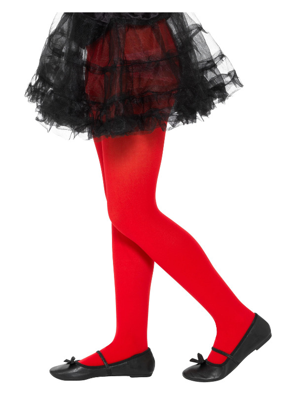 Opaque Tights, Red, Age 6-12