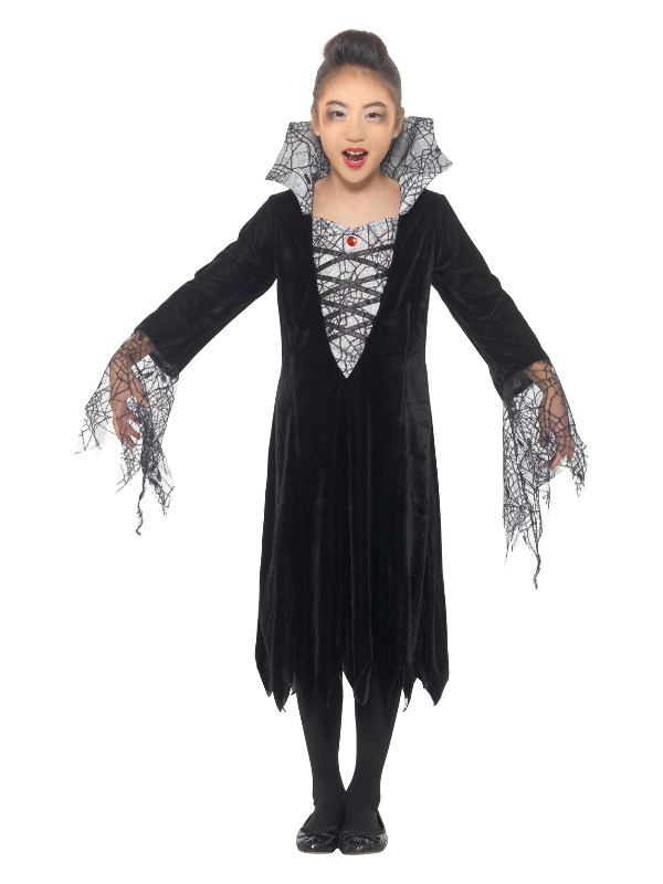 Spider Vampire Costume, Black & Silver