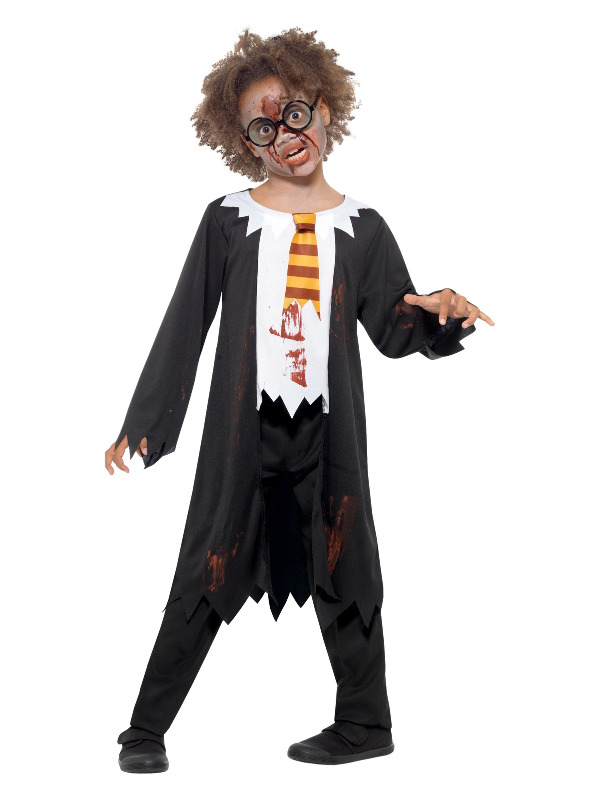 Zombie Student Costume, Black & White