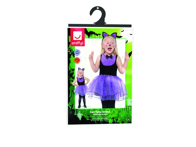 Toddler Cat Costume, Black & Purple