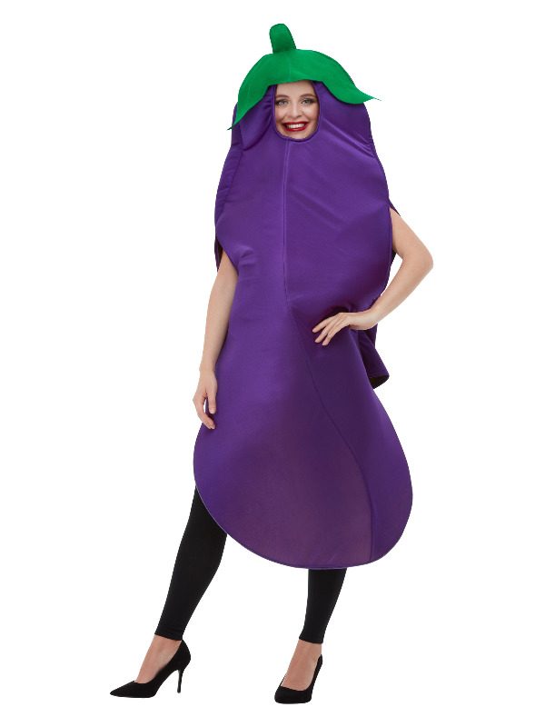 Aubergine Costume, Purple, with Hooded Tabard