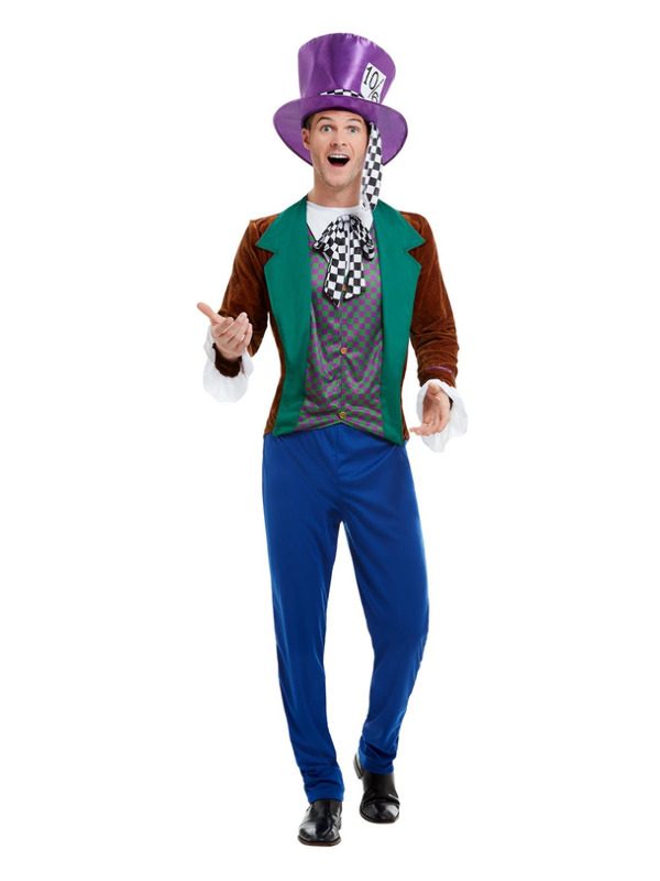 Mad Hatter Costume, Multi-Coloured