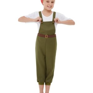 WW2 Little Land Girl Costume, Green