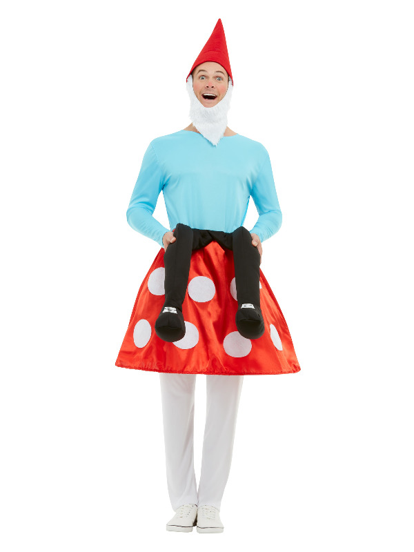Gnome Toadstool Costume, Blue & Red