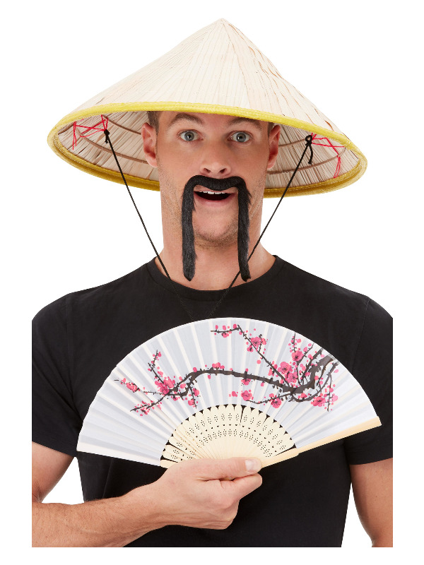 Oriental Kit, Multi-Coloured, with Coolie Hat, Tash & Fan
