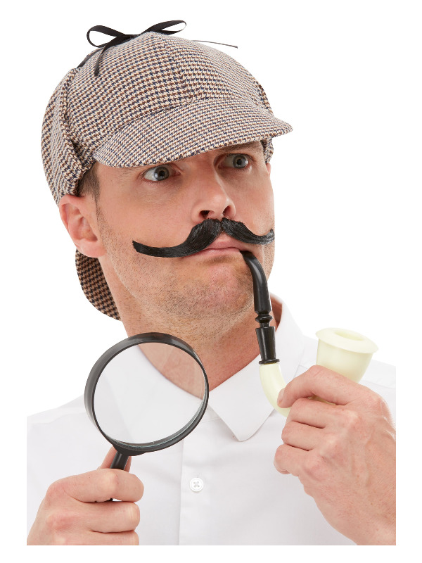 Detective Kit, Multi-Coloured, with Hat, Pipe & Magnifying Glass