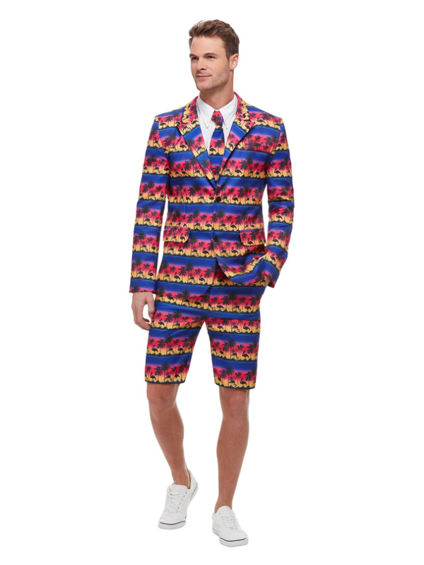 Sunset Flamingo Suit, Blue