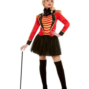 Deluxe Ringmaster Lady Costume, Red