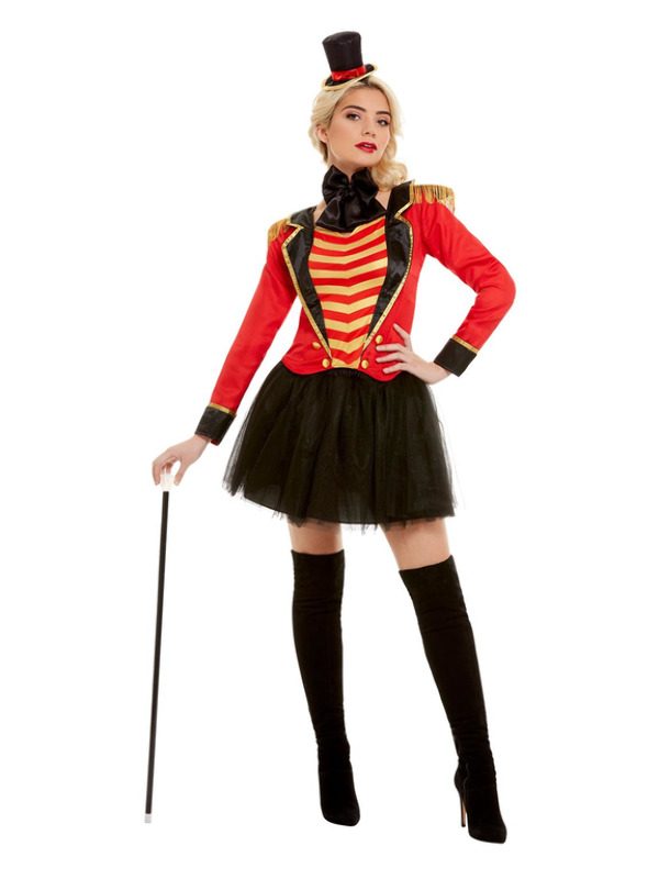 Deluxe Ringmaster Lady Costume, Red