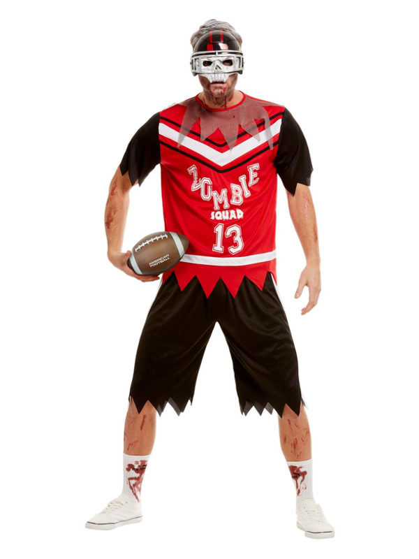 Zombie Footballer Costume, Red