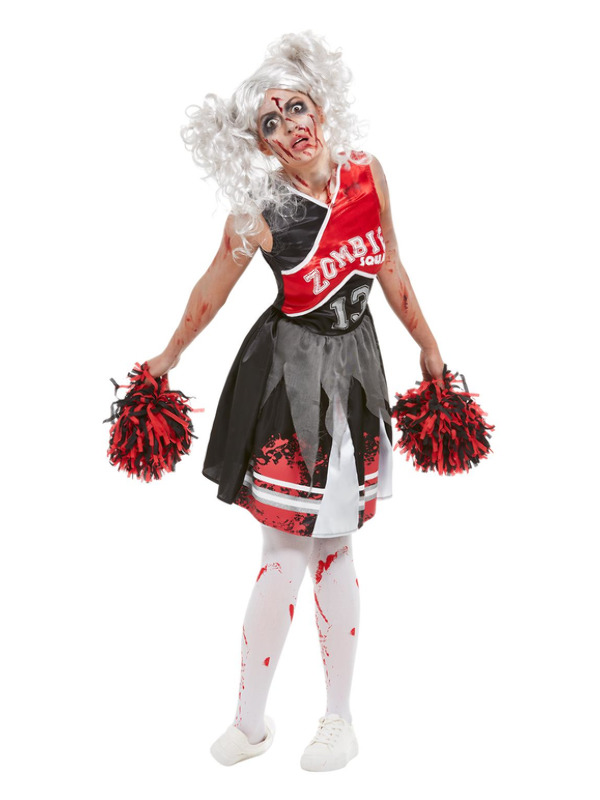Cheerleader Zombie Costume, Red