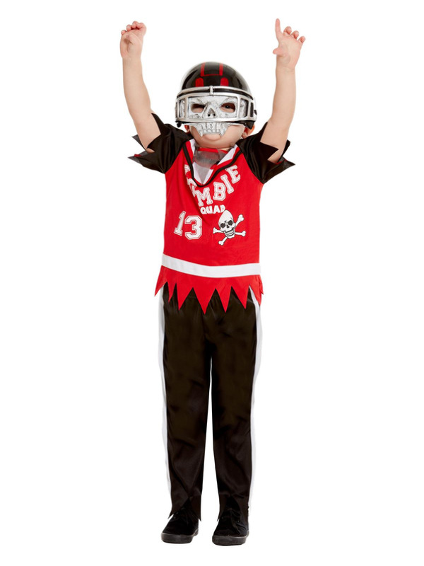 Zombie Football Player Costume, Red