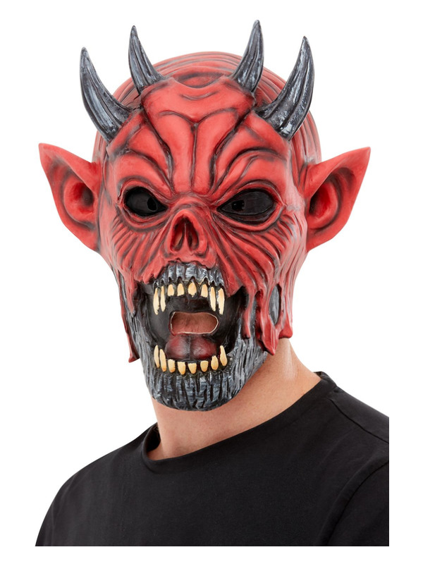 Devil Latex Mask, Red