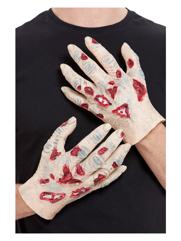 Zombie Latex Hands, Beige