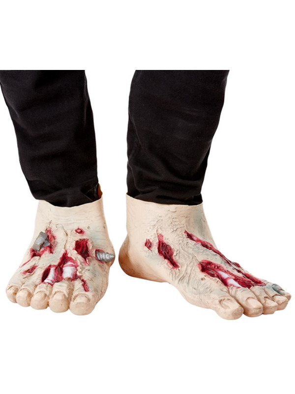 Zombie Latex Shoe Covers, Beige