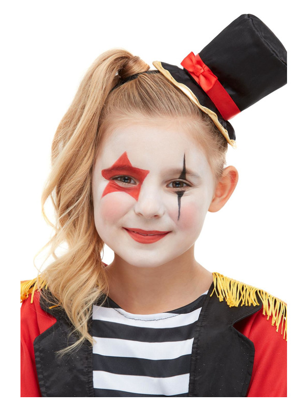 Smiffys Make-Up FX, Ringmaster Aqua Kit, Red, with Facepaints & Crayons