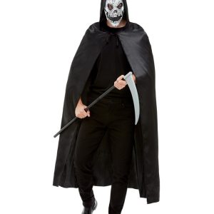 Grim Reaper Kit, Black, with Cape, Mask & Scythe 100cm/39in