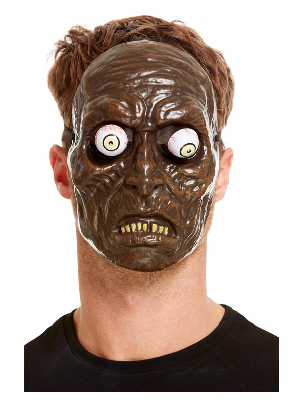 Zombie Mask, Green, PVC, with Moving Eyes