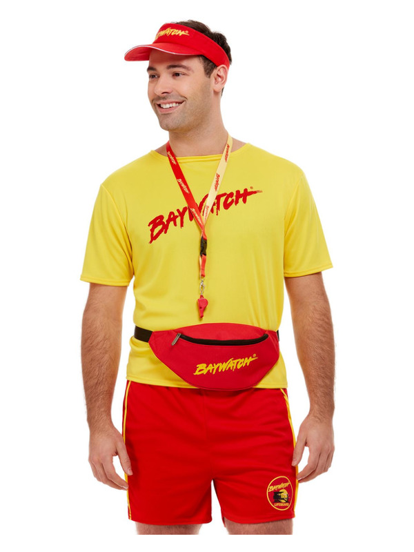Baywatch Kit, Red, with Visor, Bumbag & Whistle