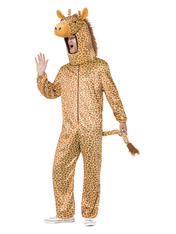 Giraffe Costume, Orange, with All in One & Hood