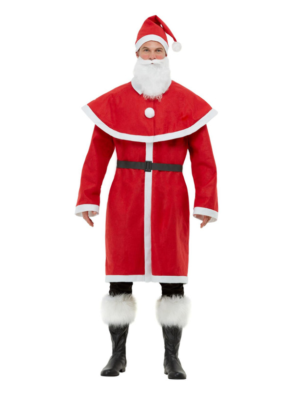 Father Christmas Santa Costume, Red